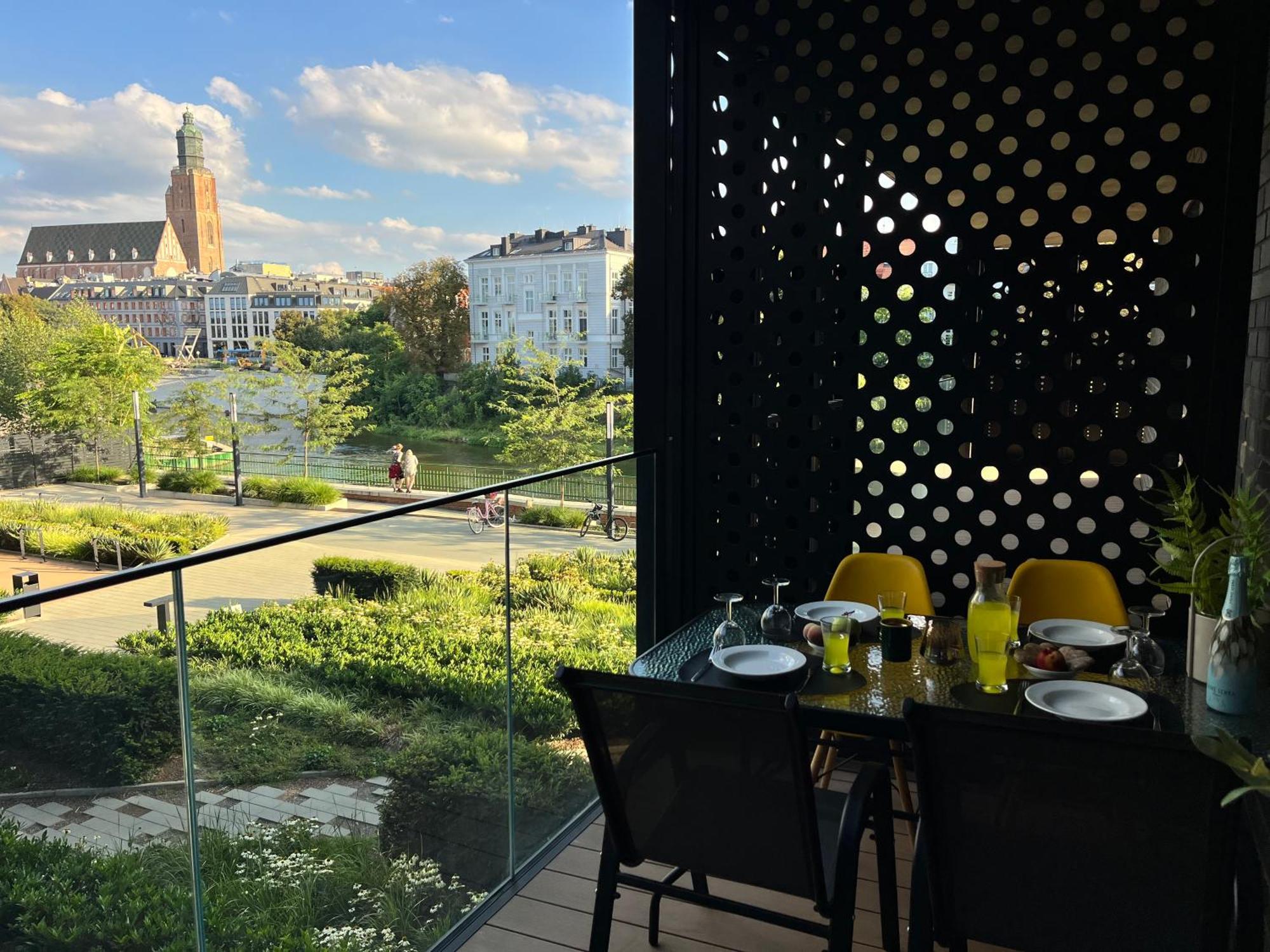 Apartament Z Tarasem I Widokiem Na Rzeke Wroapart-Pl - Apartment With Terrace And River View Wroapart Breslau Exterior foto